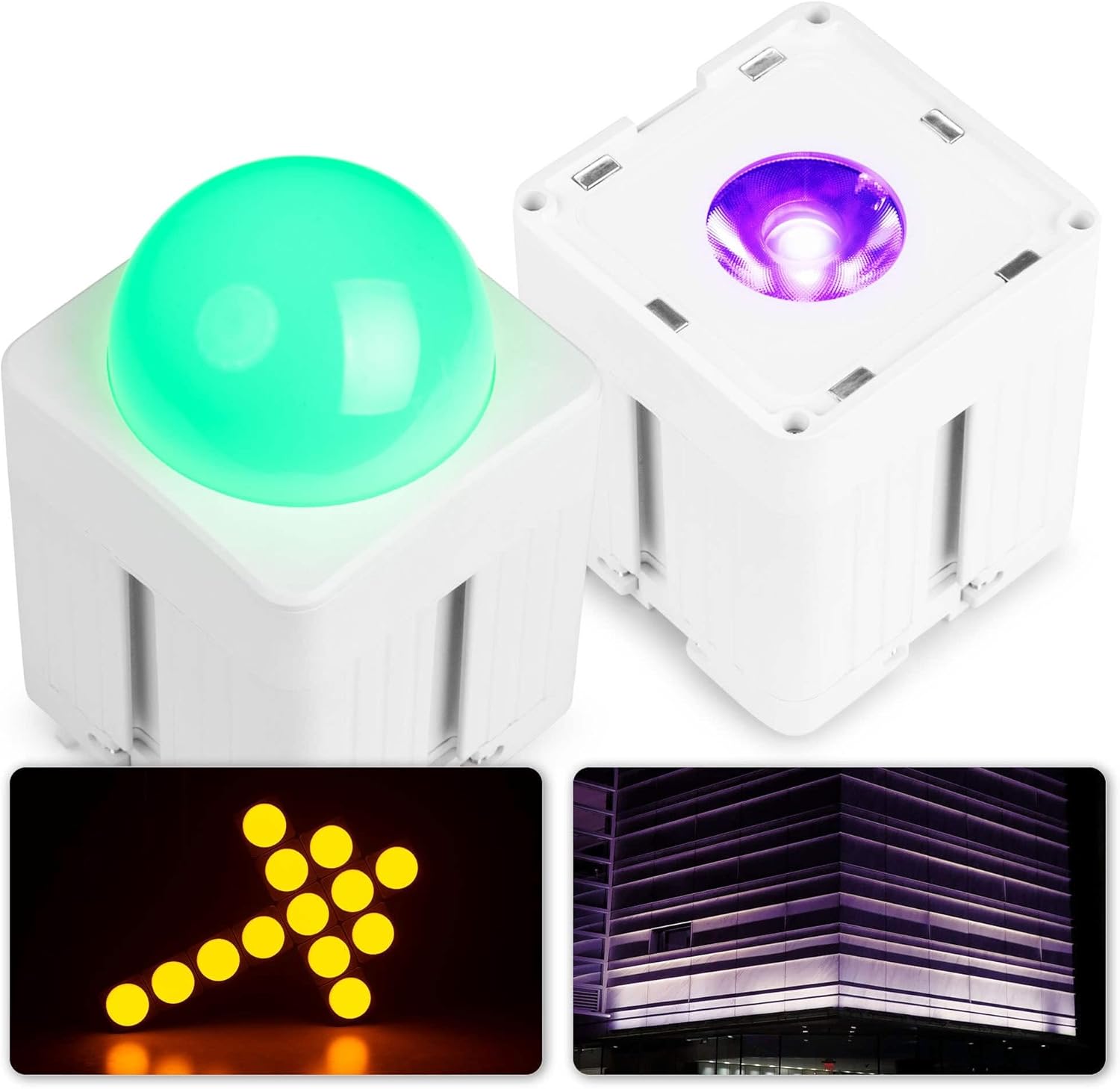 BeamZ Professional KUBE20WH 20W RGBWA-UV LED Light 12H Battery DMX BeamZ Professional KUBE20WH 20W RGBWA-UV LED Light 12H Battery DMX Wireless WiFi Remote Control IP65 Aluminum Housing Waterproof for Events and Stages