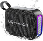 Bluetooth 6.0 Speaker Powerful 20W, Enhanced Bass, with Color LED Light, TWS Pairing for Stereo Sound, 2600mAh Battery, IPX5 Waterproof, Portable Speaker for Parties and Outdoors