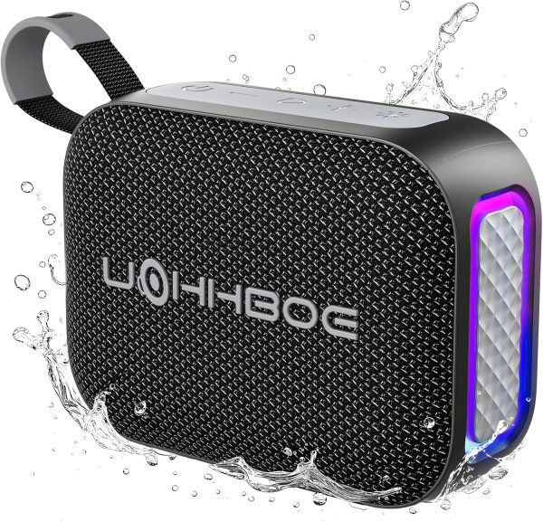 Bluetooth 6.0 Speaker Powerful 20W, Enhanced Bass, with Color LED Light, TWS Pairing for Stereo Sound, 2600mAh Battery, IPX5 Waterproof, Portable Speaker for Parties and Outdoors