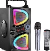 Bluetooth Speaker, 60W(Peak) Portable Wireless Small Speakers for Parties (1 Mic)