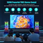 Bluetooth Speakers with 2 Wireless Microphones, Portable Karaoke Machine, PA System with LED Lights, Bluetooth Karaoke Speaker Compatible with TF/USB Cards, AUX Input, TWS - Imagen 2