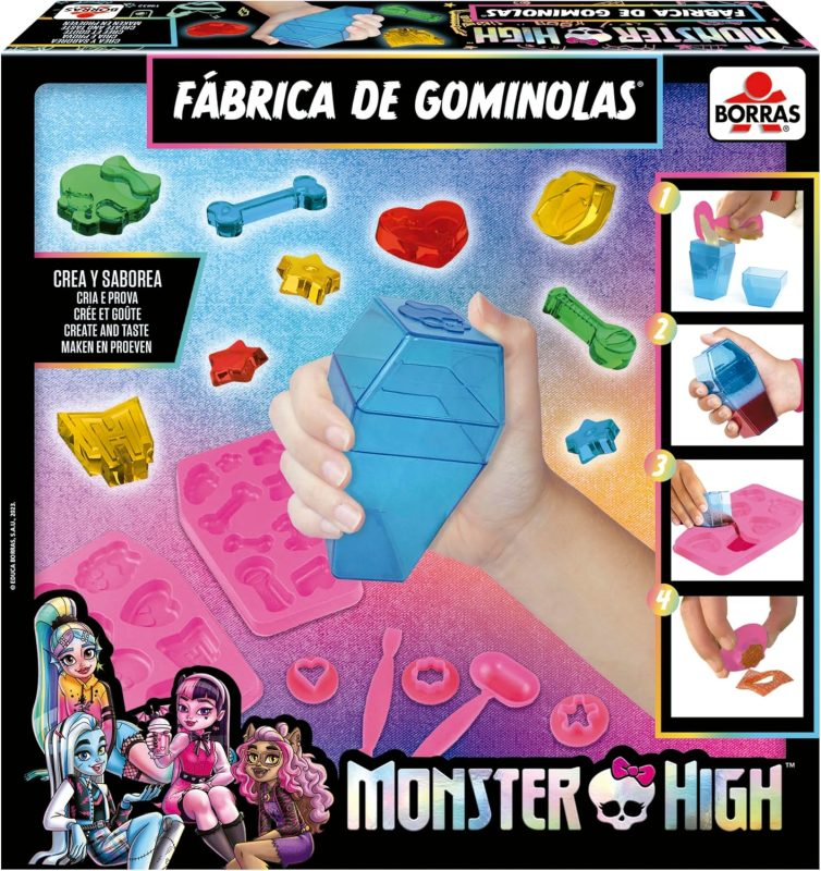 Borras - Monster High Gummies, Kids Can Create Their Own Treats with Monster High Molds, Ages 5 (19832)