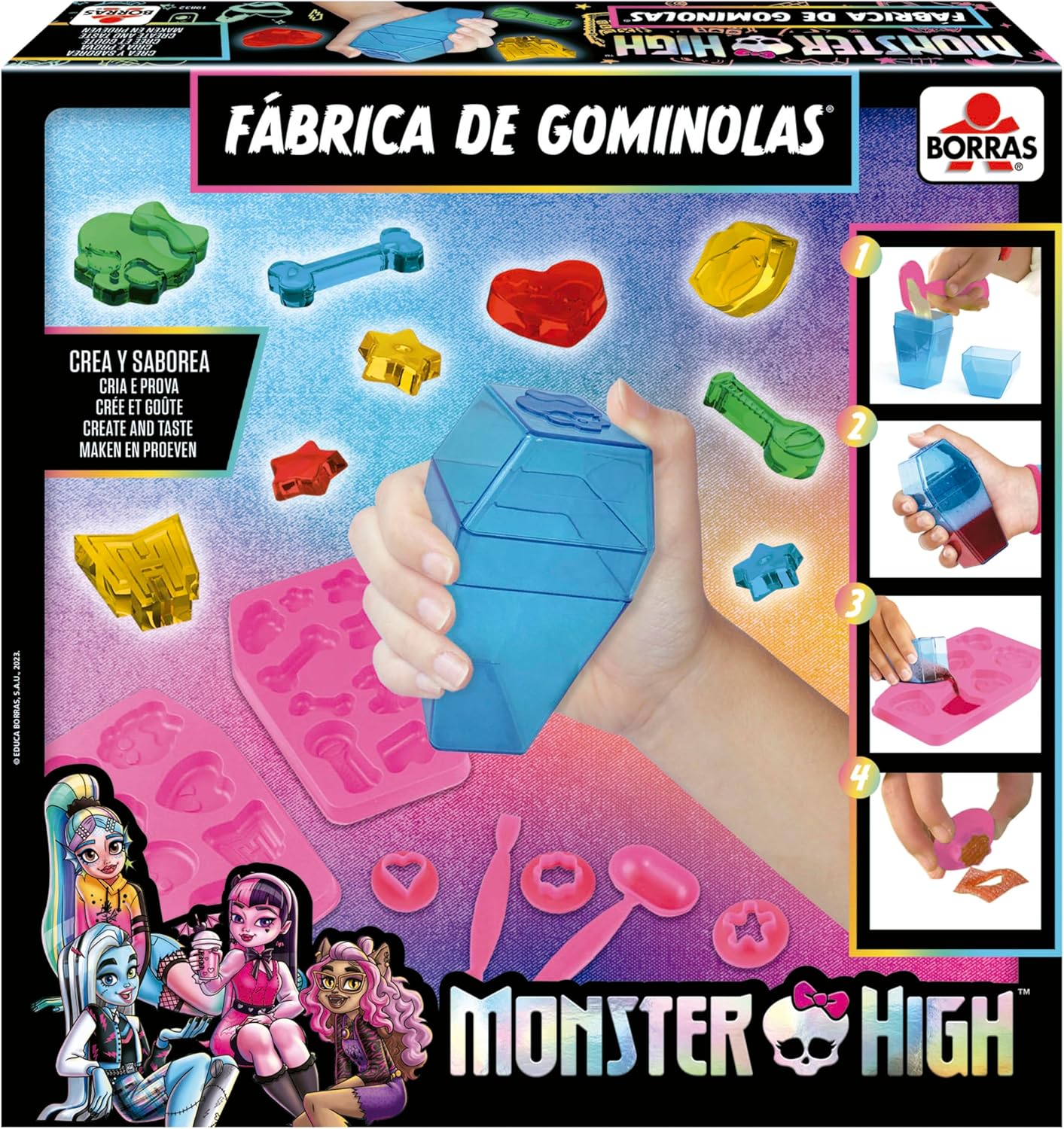 Borras - Monster High Gummies, Kids Can Create Their Own Borras - Monster High Gummies, Kids Can Create Their Own Treats with Monster High Molds, Ages 5 (19832)