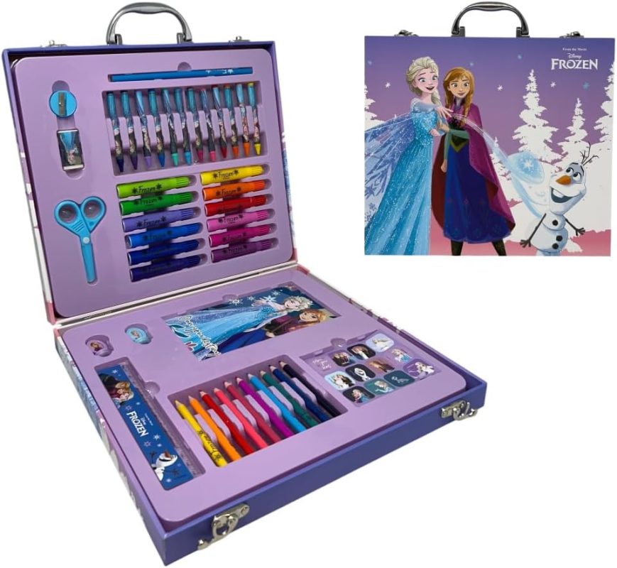 Briefcase Colours Frozen Disney Children's Box Complete Coloured Stationery Stickers