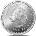 CALENDARIO Azteca / maya MONEDA DE PLATA FINA intrincado 1 troy oz.999 pura, pieza de coleccionista, única rara artística de plata pura 1 x 1 oz Moneda de 39mm , con Aztec Warrior en el reverso - Imagen 2