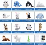 CONNECTION Sewing Kit Children Animal Felt Sewing Kit for Children Animal Felt Craft Kit Sewing Children with Scissors for Girls Gift DIY Decorations (Polar Animals D) - Imagen 2