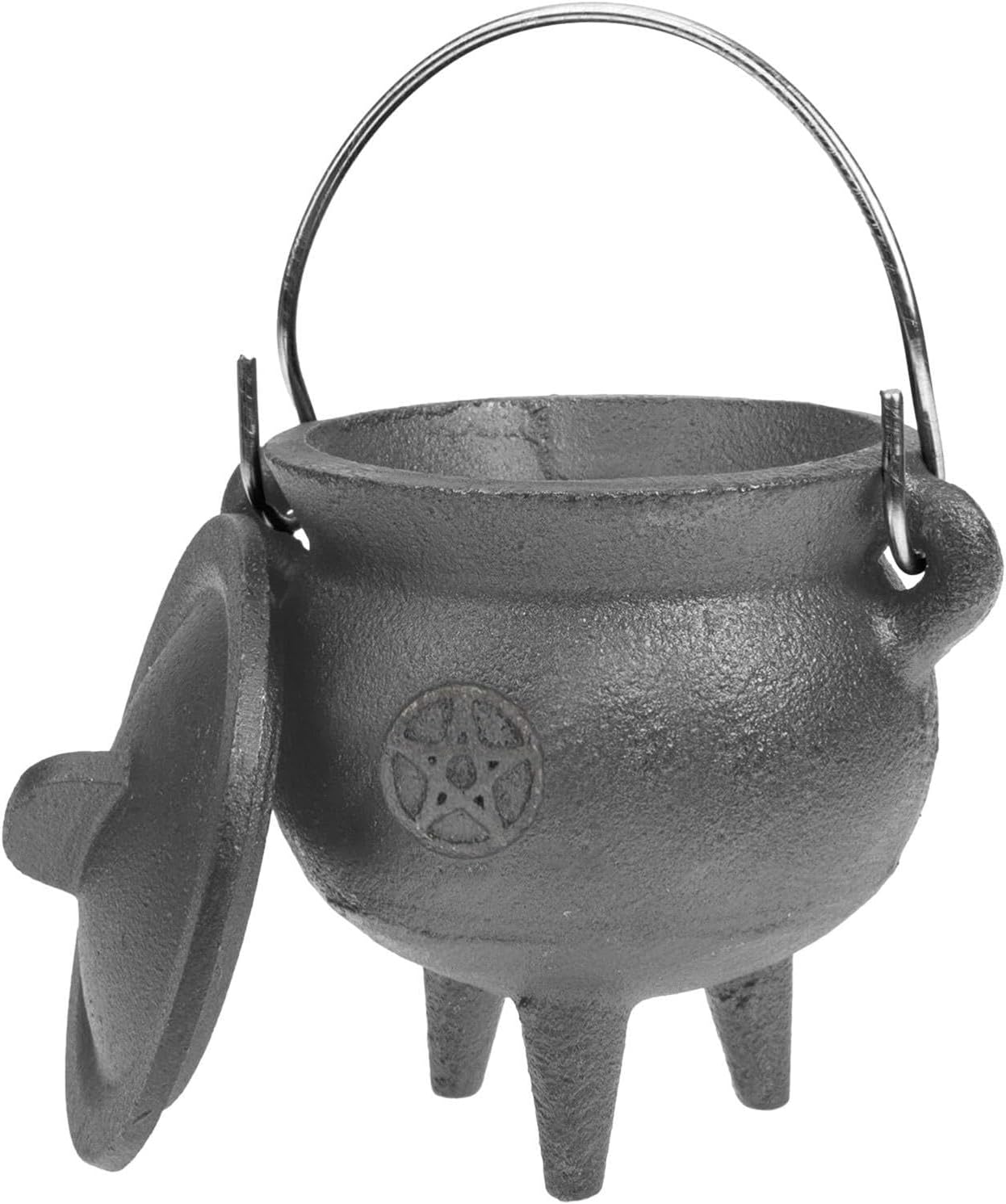 Caldero de Halloween - Caldero de Bruja Mago con Tapa Caldero de Halloween - Caldero de Bruja Mago con Tapa y asa | Decoración de Halloween de caldero para Suministros de Fiesta de Truco o Trato, Centro de Mesa para Mesa