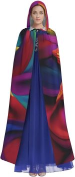 Capa de disfraz con capucha para Halloween, con estampado de gato para adultos, para bailes de máscaras, carnaval, exposición de cómics - Imagen 2