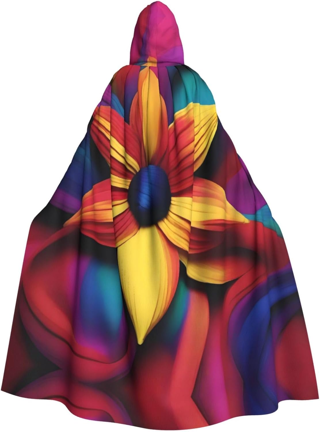 Capa de disfraz con capucha para Halloween, con estampado de Capa de disfraz con capucha para Halloween, con estampado de gato para adultos, para bailes de máscaras, carnaval, exposición de cómics
