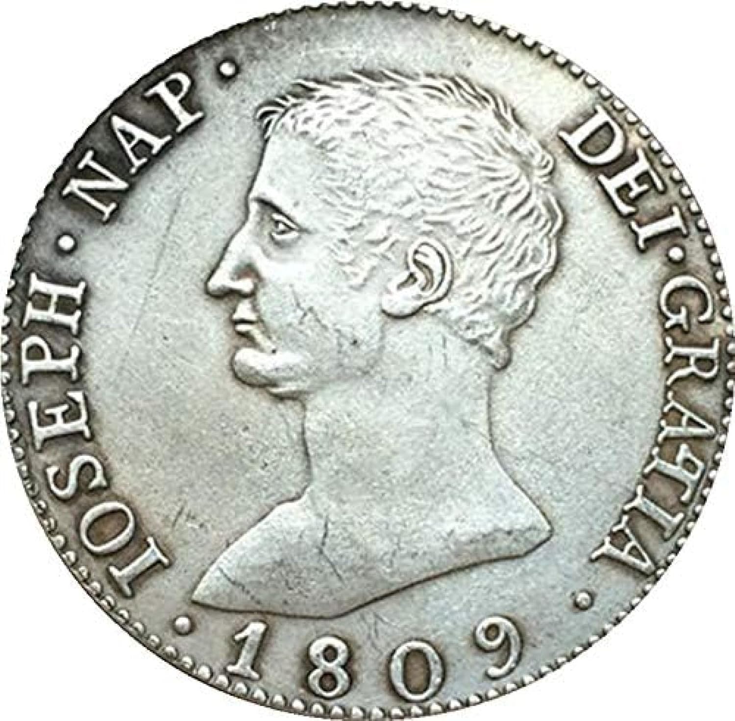 Collection of Spanish Coins from 1809, handicrafts with Ancient Silver Collection of Spanish Coins from 1809, handicrafts with Ancient Silver Coins, Commemorative decoration.