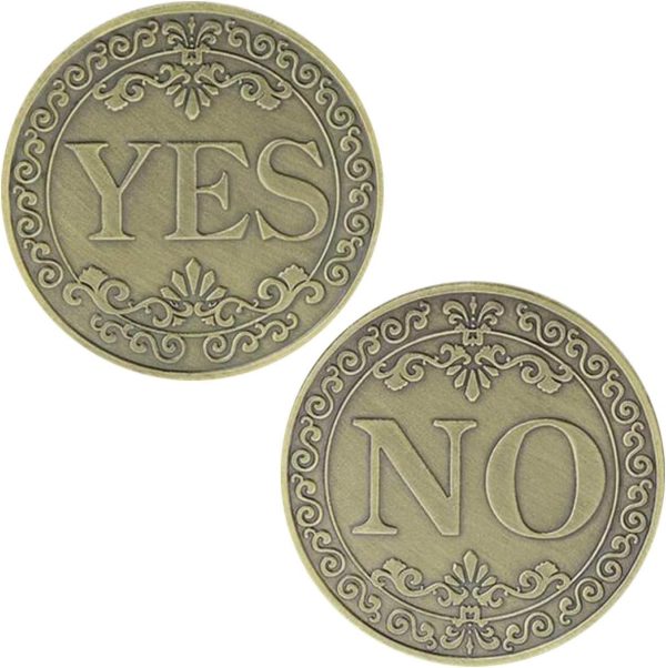 Commemorative Coin Decision Maker YES NO Letter YES or NO decision Lucky Coin Collection Arts Gifts Souvenirs