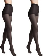 Conte elegant Set of 2 Sustainable Women's Half -matt Tights - Mixed Women's Sticky with Marked Panties - Only United Shade 40