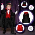 DINORUN Kids Games Magic Game with Magic Hat & Instructions & Wizard Costume for Kids - Pretend Play Toys Gift Kids 6 7 8 9 10 11 12 Years Old - Imagen 2