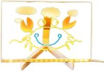 DIY LED Acrylic Drawing Board Kit for Kids, Lighted Writing Pad and Art with 7 Colored Pens and Stand, Creative Educational Light for Family Activities (30x20