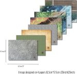 DND Battle Games Map D&D 5E Grid 4Mat 8Scenarios Dry Erase Pens and AOE Spell Template 23x33 Inch Starter Set Dungeons and Dragons Double-Sided Gift Accessories - Imagen 2