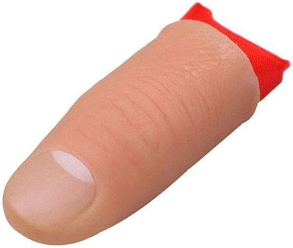 Dedo Falso Pulgar Mágico - Accesorios Truco Seda Desaparecedora | Juguete Realista para Magos Bromas Carnavales Fiestas Familiares Espectáculos Cumpleaños Entretenimiento