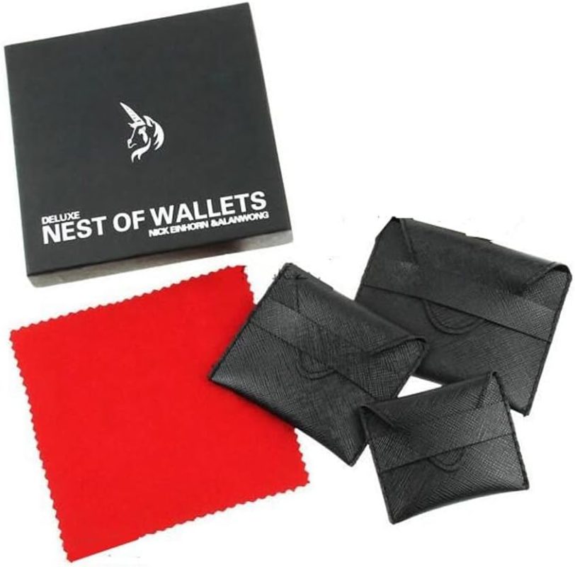 Deluxe Nest of Wallets (Nested Wallets) by Nick Einhorn-Magic Trick, Accessories, Fire, Mindset, Stage, Close-Up, Fun, Toys Magic