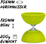 Diabolo Freizeitsport Basic Juggling Set with Diabolo (Light Green), Aluminium Sticks, Spare Rope (160 cm) and Printed Instructions, Ideal Gift for Kids, Beginners and - Imagen 2
