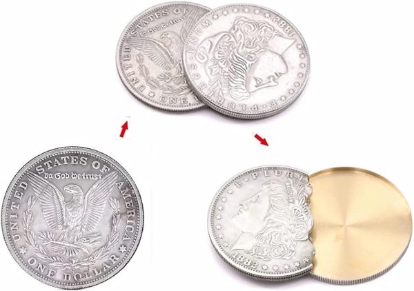 Dinner Flipper Copy Coin Magic tricks Closeup Accessories Gimmick Appearing Magic Illusion