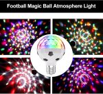 Disco Ball | Dance Lights for Party, Lamp Ball Rotating Switch LED Energy Saving Soft Wick Design Football for Bedroom KTV Outdoor Stage Wedding - Imagen 2