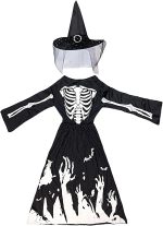 Disfraz de bruja de Halloween para niñas, vestido con sombrero, accesorios creativos y cómodos para cosplay al aire libre, Halloween, festival, cumpleaños, club, fiesta infantil