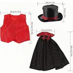 Disfraz de mago de mago para niños, disfraz de mago con capa, incluye sombrero, capa, varita, trucos mágicos, juego de accesorios para niños y niñas - Imagen 2