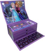 Disney Frozen Children's Coloured Briefcase Set 52 Pieces and Stationery Box with Drawers Drawing and Painting Kit - Imagen 2