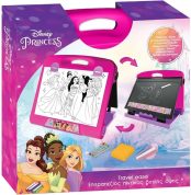Disney Princess 2-in-1 Double-Sided Tabletop Easel | Whiteboard and Chalkboard Set for Kids | Drawing, Writing & Learning Board | Portable, Foldable & Easy to Store |