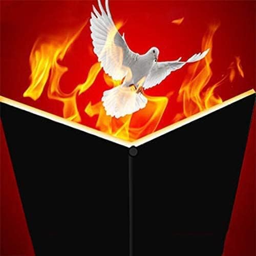 Dove and Fire Book Magic tricks Objects that appear from the flame Magic book Magician Stage Illusions Tricks Props Comedy