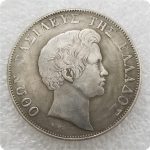 Dutch 1833, 1844, 1845, 1846 Greek 5 drachmas silver dollar coin, 1833o - Imagen 2