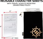 ENHANCE Tabletop Acrylic Character Sheet Set - 5e Dungeons and Dragons Reusable Character Sheets for All DND 5e Classes, Includes 3 Sheets, Dry Erase Markers, More - Imagen 2