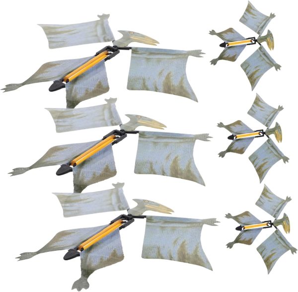 ERINGOGO 6 Pieces Magic Toys Flying Dinosaur Toys for Unique Novelty Dino Flying Plastic Green
