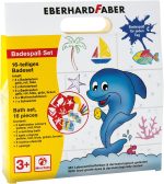 Eberhard Faber 524116 16 Piece Kids Bath Set with Bath Crayons, Bath Colors, Stencils, Sponge, Crackling Baths, Bath Fun Box