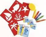Eberhard Faber 524116 16 Piece Kids Bath Set with Bath Crayons, Bath Colors, Stencils, Sponge, Crackling Baths, Bath Fun Box - Imagen 2