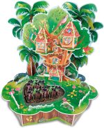 Educa - 3D Dream Garden 2in1 Tree House | Build with Full Color Cardboard Pieces This Tree House and Grow Your Own Garden at Home | From 5 Years Old (19469) - Imagen 2