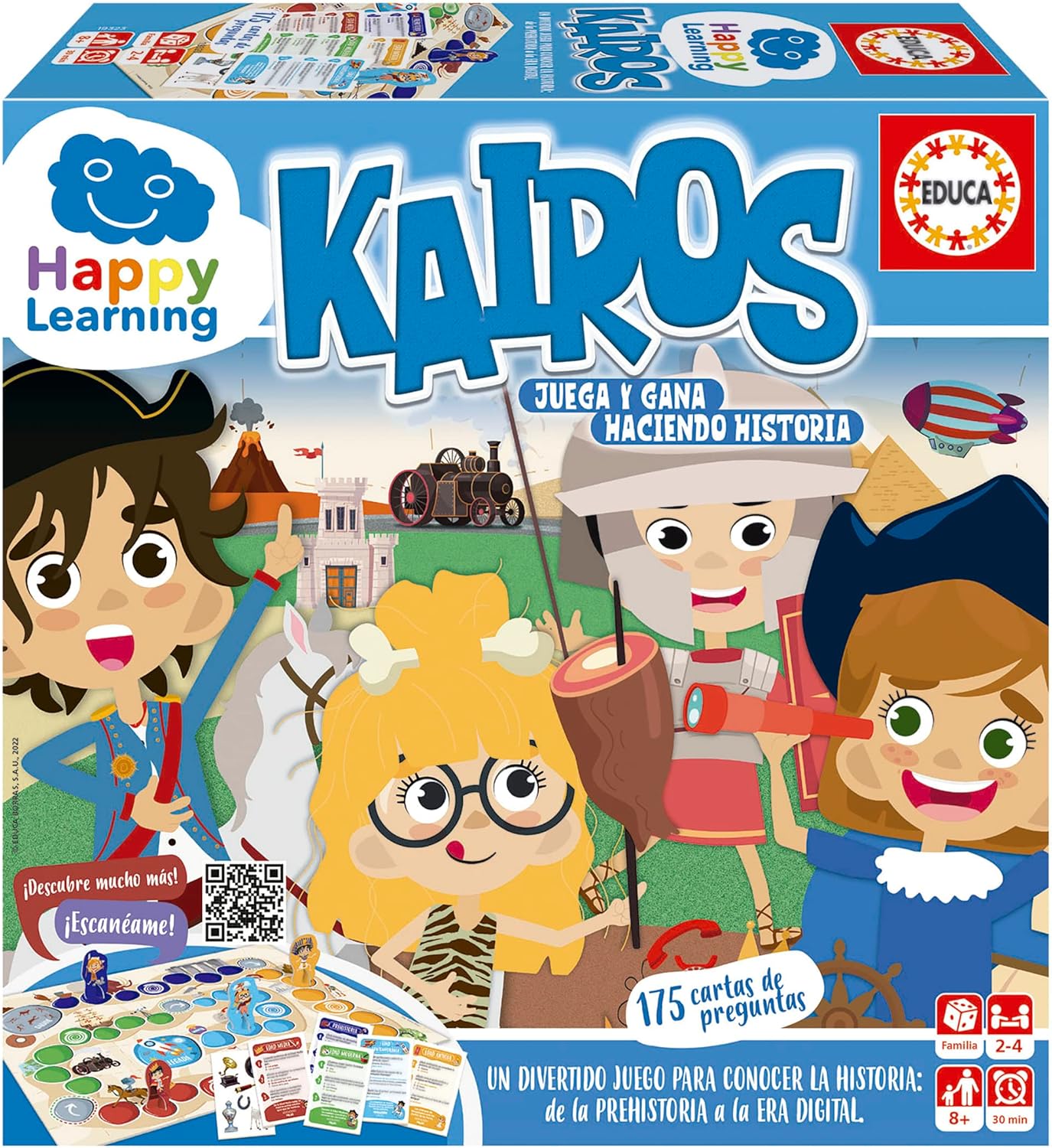 Educa - Educational Board Game to Learn All About The Educa - Educational Board Game to Learn All About The Different Stages of History | Kairos Happy Learning. From 6 Years (19323)