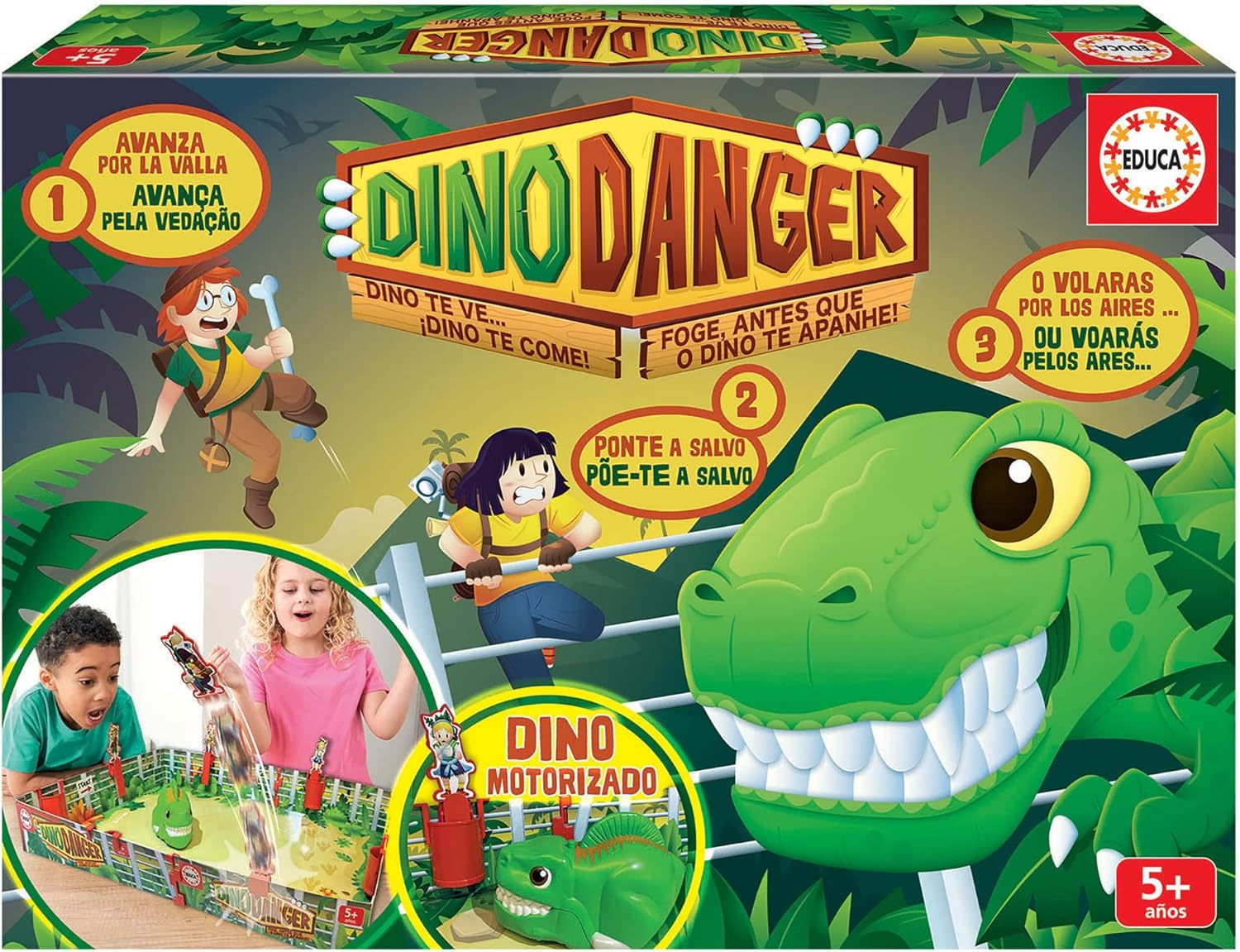 Educa - Fun and Exciting Children's Board Game | Dino Educa - Fun and Exciting Children's Board Game | Dino Danger. Board Game. Escape the Dinosaur and Avoid Eating You (19450)