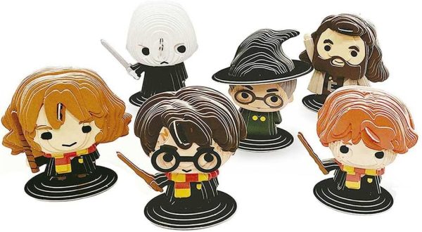 Educa - Harry Potter 3D Mini-Figures | Assemble the 3D Puzzle and you will receive 2 Extra Pieces to complete an Exclusive Puzzle | Collect all 6 Different Models | From 6 years old (19498)
