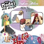 Educa - My Model Doll Design Fashion Atelier | CREATE over 300 amazing different looks. Articulated doll, comb it, cut the fabric and dress it up. Includes mannequin and wardrobe (19350) - Imagen 2