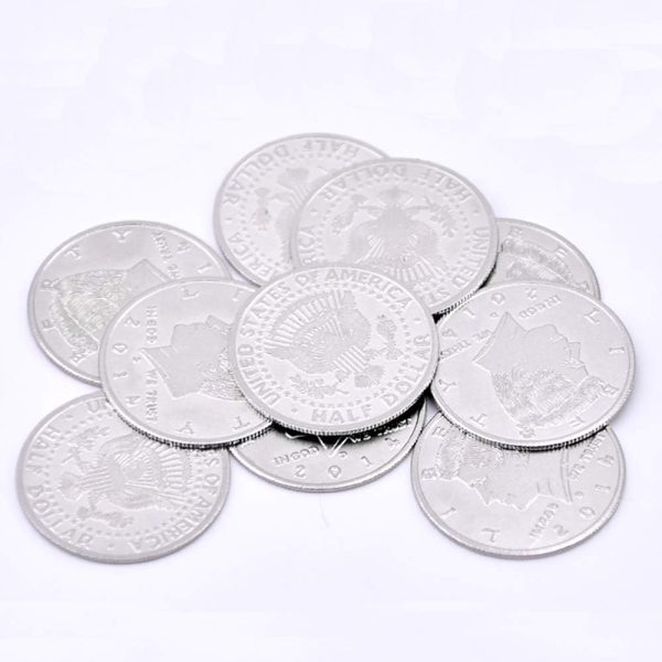Enjoyer Palming Super Slim Coins (Half Dollar Version) Magic Tricks Coin Close-Up Accessories Magic Tricks Close Up Tricks Tricks Accessories Tricks, 10pcs/lot