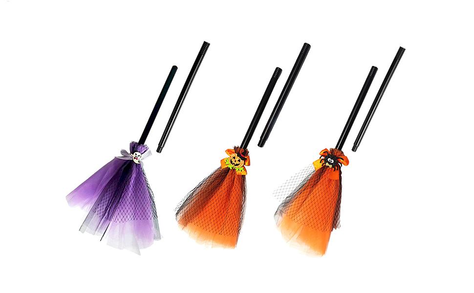 Escoba De Bruja para Niños Pequeños - Accesorios De Disfraz Infantil De Escoba De Bruja,Accesorios De Juego De Imitación para Fiestas Infantiles Cumpleaños Carnaval Casa Encantada