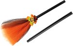 Escoba de Bruja para Niños - Accesorios Para Disfraces De Halloween Escoba De Bruja,Accesorios De Juego De Imitación Para Fiestas Infantiles Cumpleaños Carnaval Casa Encantada