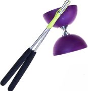 Eureka 515705 Acrobat 105 – Rubber Diabolo with Aluminium Rods, Purple