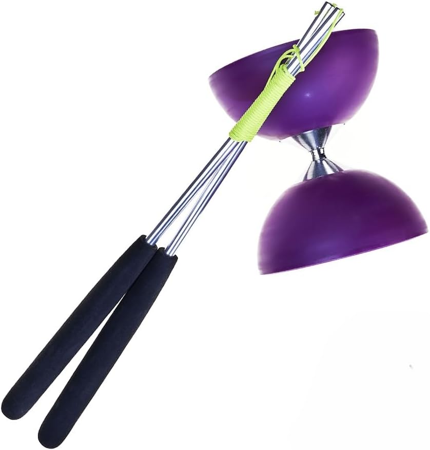 Eureka 515705 Acrobat 105 – Rubber Diabolo with Aluminium Rods, Eureka 515705 Acrobat 105 – Rubber Diabolo with Aluminium Rods, Purple