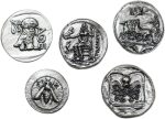 Eurofusioni Ancient Greek Coins Silver Plated – Tetradrachm Reproduction – Set of 5