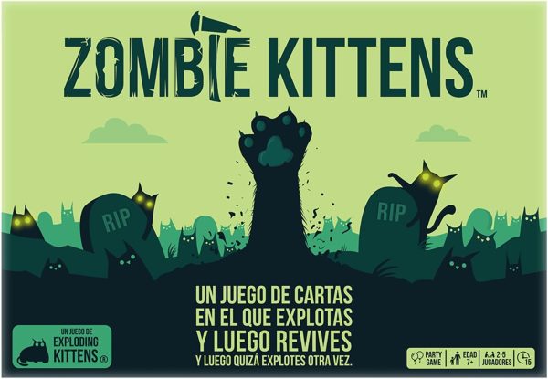 Exploding Kittens | Zombie Kittens | Card Game for Cat Lovers and Explosions | Ages 7 | 2 to 5 Players | 15 Minutes per Game | English