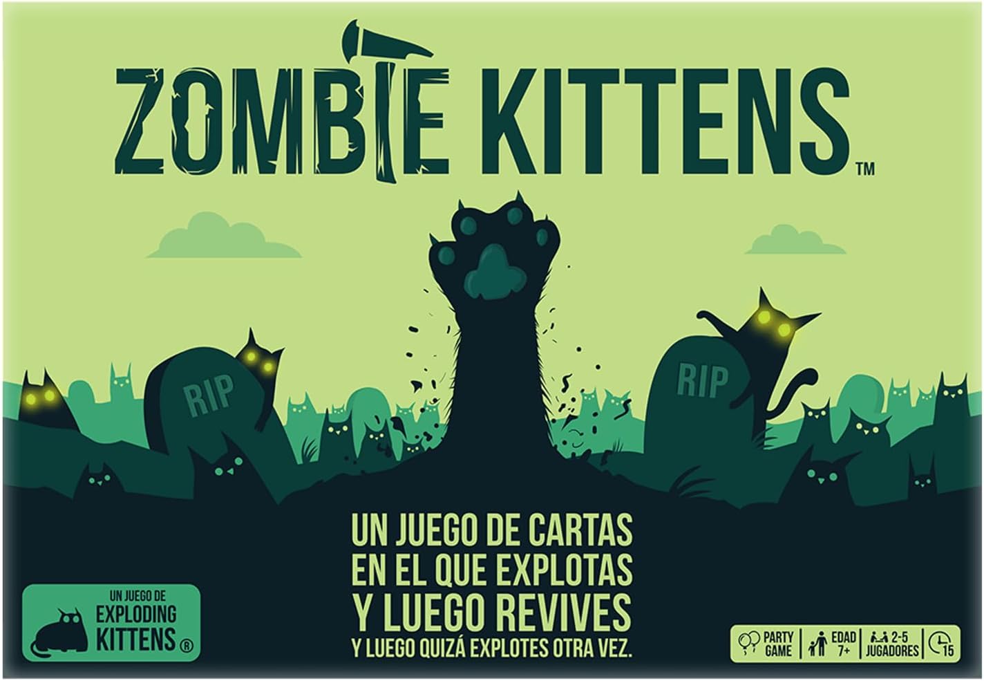 Exploding Kittens | Zombie Kittens | Card Game for Cat Exploding Kittens | Zombie Kittens | Card Game for Cat Lovers and Explosions | Ages 7 | 2 to 5 Players | 15 Minutes per Game | English