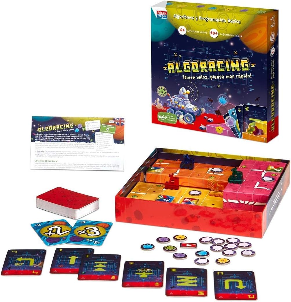 Falomir - Algoracing | Educational Strategy Board Game | 2 Falomir - Algoracing | Educational Strategy Board Game | 2 to 4 Players (Age 6+)