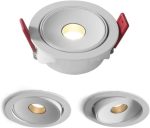 Foco de Escenario, s LED empotrados de 5 W, 7 W y 9 W, ángulo de haz pequeño de 3°, 8° y 15°, for techo, for el hogar, cuadros, museos de arte.(White 5W 8 degree,6000K cold)