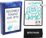Futhark Dry Erase MTG Token Cards Set, Reversible Reusable Universal Double Sided Proxy Cards for Magic: The Gathering, MTG Accessories, MTG Gift